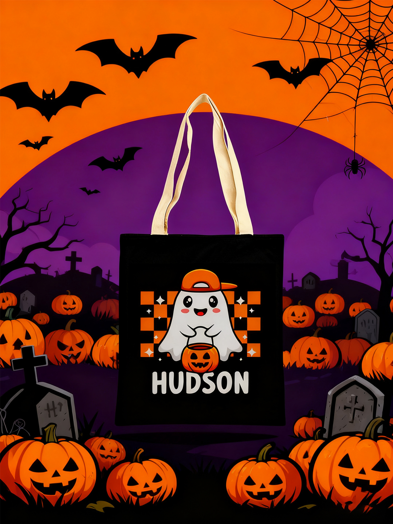 Custom Cute Ghost Halloween Snack Bag